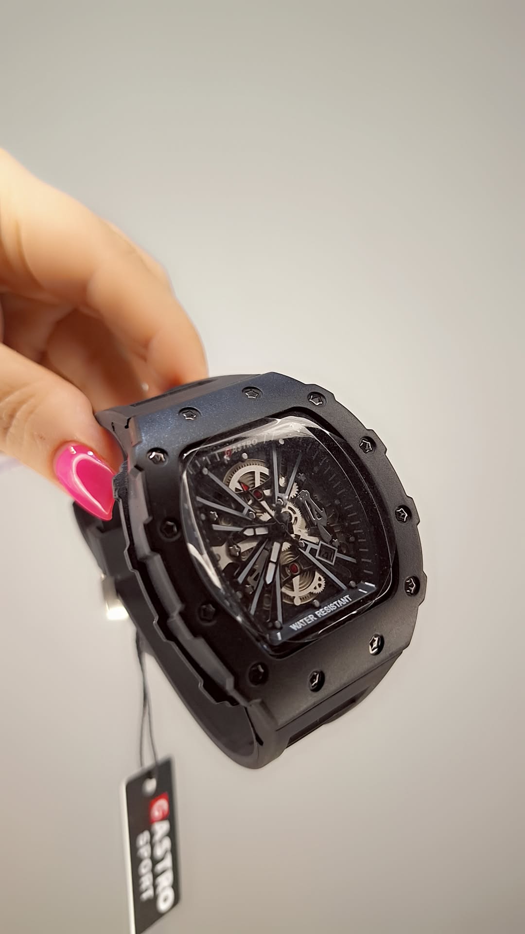 ساعت مچی مردانه GASTRO اسپورت با بند رابر و طراحی چرخ‌دنده‌ای