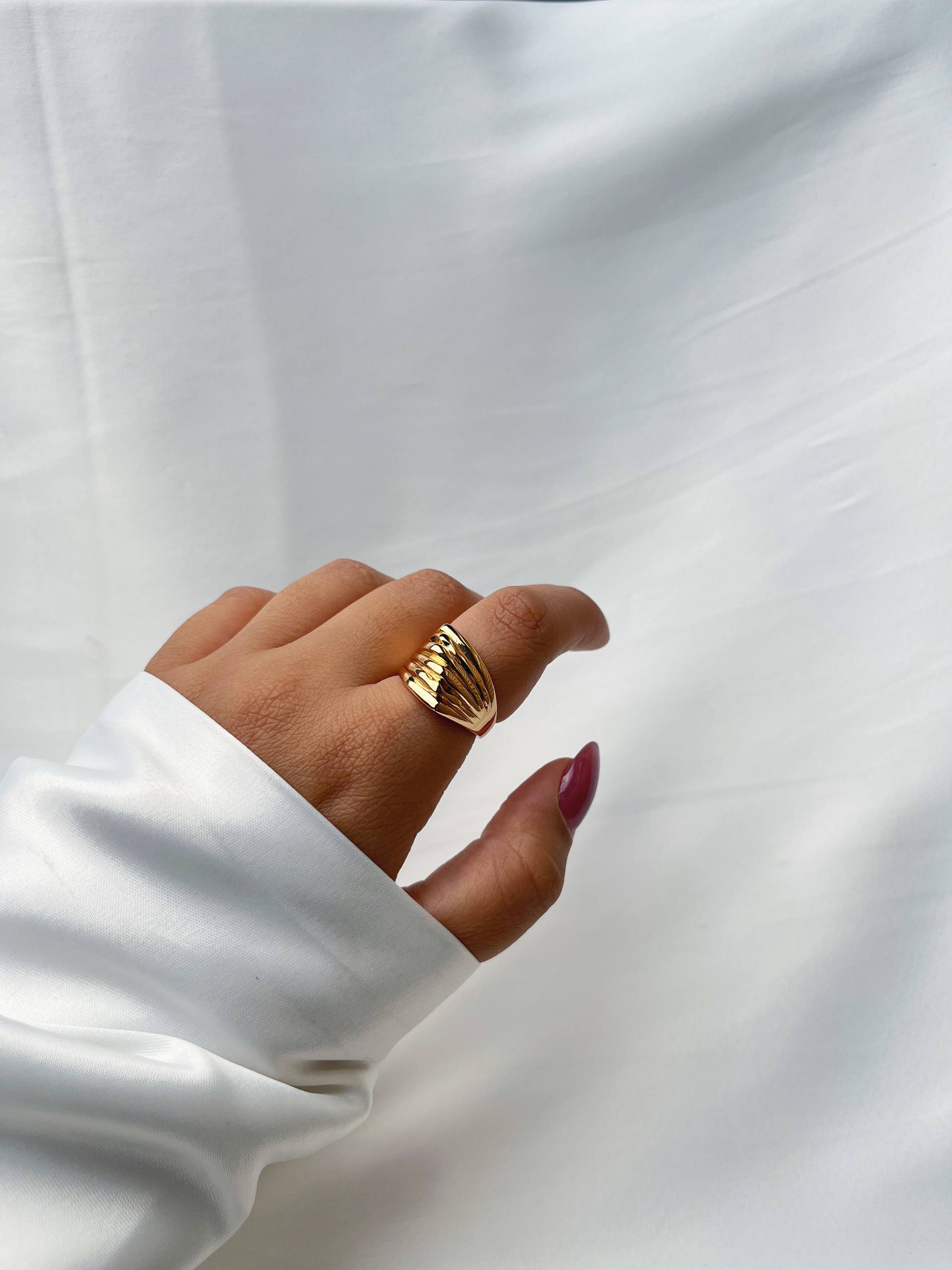 انگشتر ژوپینگ با آبکاری طلا