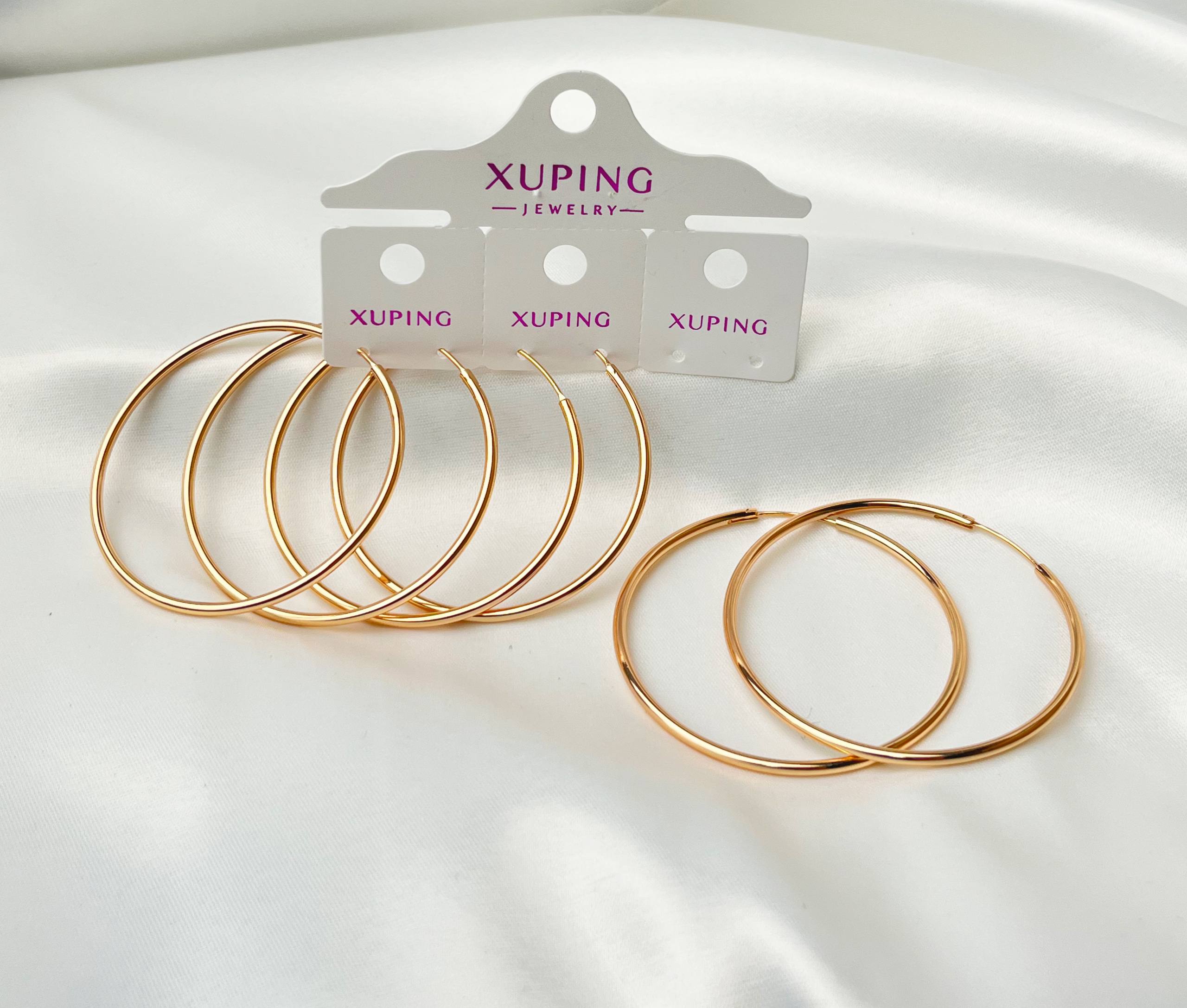 گوشواره حلقه ای ژوپینگ سایز بزرگ (۵۵ mm) — طراحی بولد و شیک