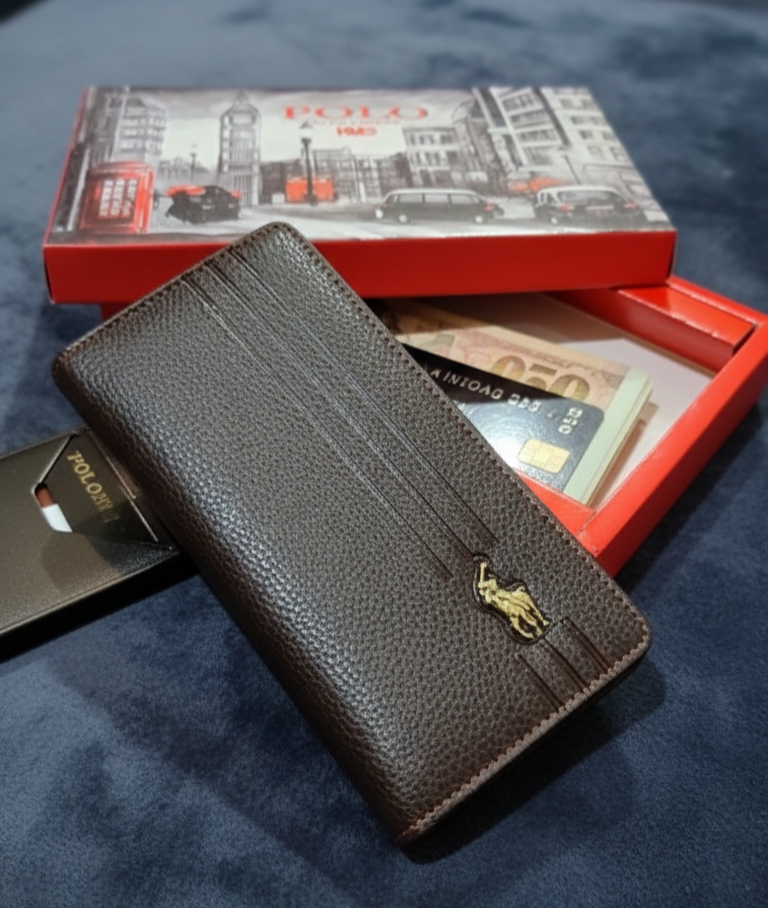 کیف پول کتی مردانه چرم مصنوعی — باریک، جا‌دار و مناسب استفاده روزمره