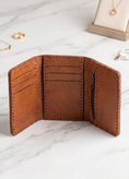 کیف پول جاکارتی کوچک چرم طبیعی بز